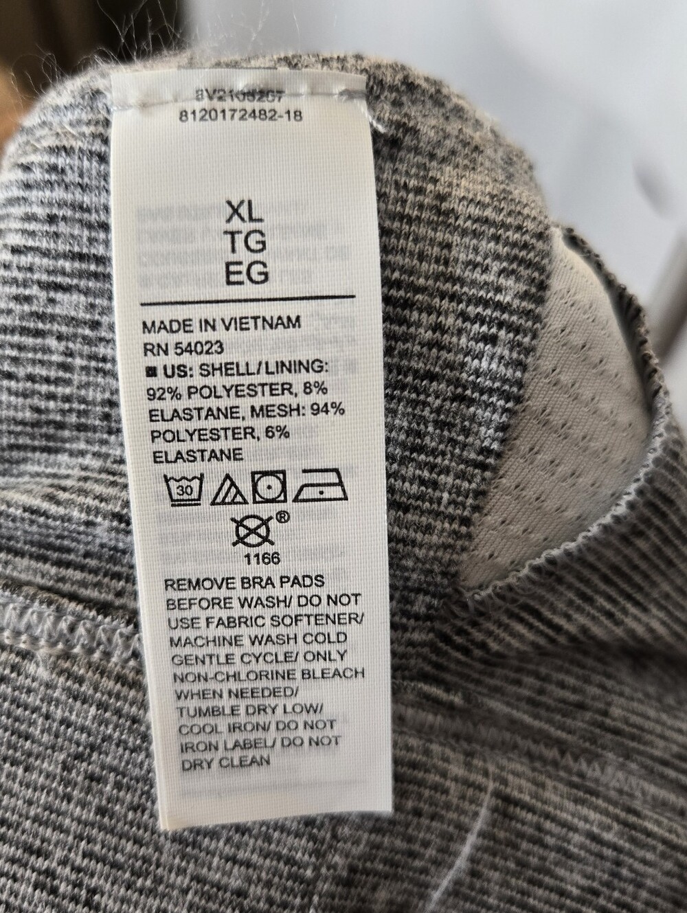 Old Navy Lightweight Support Strappy Sports Bra Grey XL NWT - Picture 7 of 8